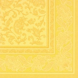 50 Tovaglioli  cm 40x40 ''ROYAL Collection'' piega 1/4  ''Ornaments'' giallo