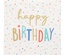 20 Tovaglioli, 3-veli piegato per 4 33 c m x 33 cm "Happy Birthday"