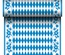 Centrotavola, effetto tessuto, cartasecc o 24 m x 40 cm "Blu bavarese"