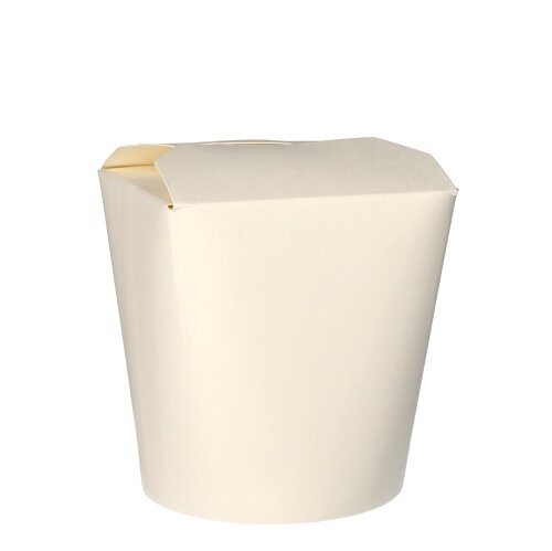 50 contenitori per pasta, carta ''PURE'' 950 ml 11 cm x 10,5 cm x 9,3 cm  bianco