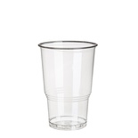 70 Bicchieri PLA ''PURE'' 0,25 l capacità, Ø 7,8 cm · 11 cm cristallo trasparente con bordo esteso