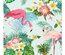 20 Tovaglioli, 3-veli piegato per 4 33 c m x 33 cm "Exotic Flamingos"
