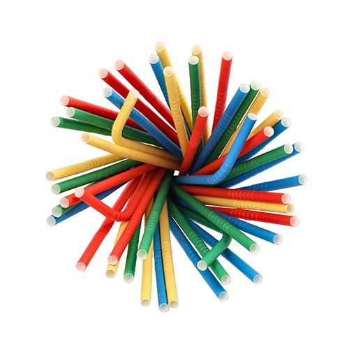 100 Cannucce Carta Ø 6 mm · 20 cm colori assortiti flessibile