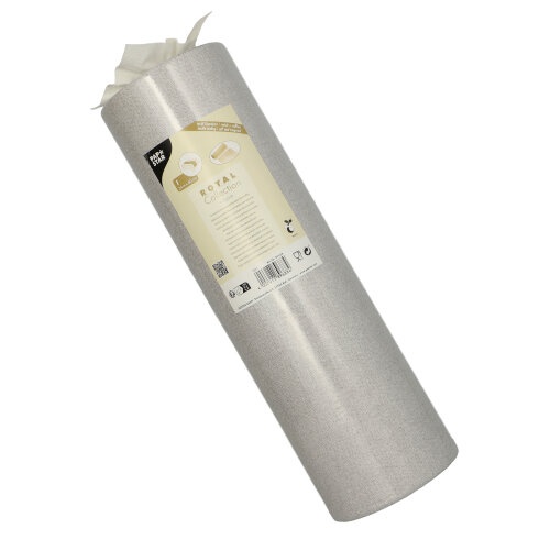Centrotavola, effetto tessuto, PV-Tissue Mix "ROYAL Collection" 24 m x 40 cm gri