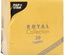 50 Tovaglioli "ROYAL Collection" piegato per 4 25 cm x 25 cm giallo