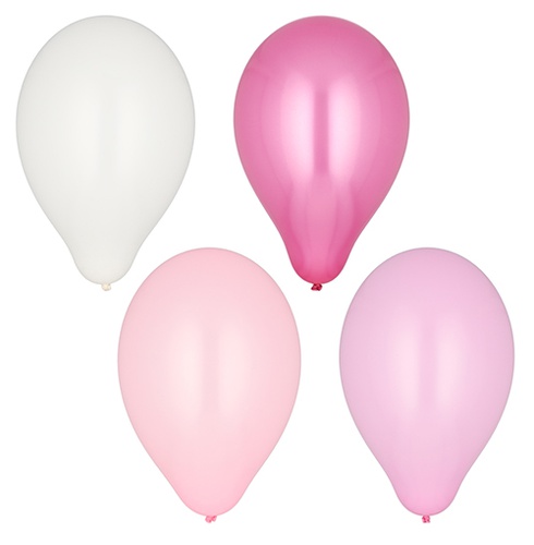 16 Palloncini Ø 25 cm colori assortiti " Pink-Mix"