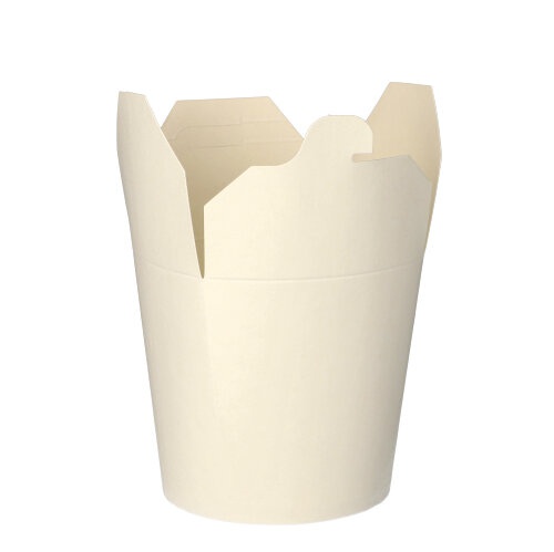 50 contenitori per pasta, carta ''PURE'' 750 ml 10 cm x 10 cm x 8,5 cm bianco