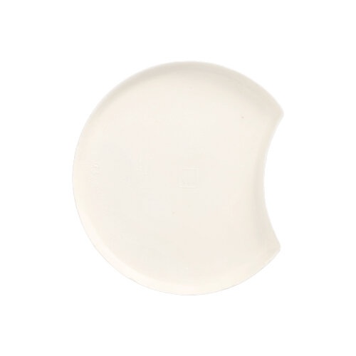 100 Piatti canna da zucchero "pure" Halb mond Ø 12 cm · 1 cm bianco "Cella"