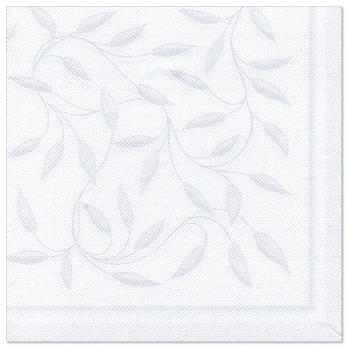 50 Tovaglioli cm 40x40 ''ROYAL Collection'' piega 1/4 decoro ''New Mediterran'' bianco