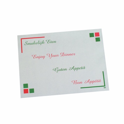 100 Tovagliette di carta 30 cm x 40 cm ''Guten Appetit'' bianco