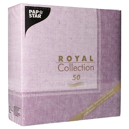 50 Tovaglioli "ROYAL Collection" piegato per 4 40 cm x 40 cm lilla "Linum"