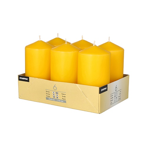 6 Ceri Ø 60 mm · 115 mm giallo oro