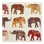 20 Tovaglioli, 3-veli piegato per 4 33 c m x 33 cm "Elephants"