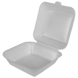 100 Scatole per Hamburger con coperchio, EPS 11 cm x 20 cm x 20 cm bianco XXL