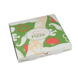 100 Scatole per pizza 100% cellulosa ''PURE'' rettangolari 30 cm x 30 cm x 3 cm