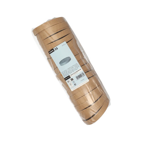 25 Coperchio per tazze da zuppa, cartonc ino rotondo Ø 9,8 cm · 1,6 cm marrone