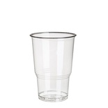25 Bicchieri PLA "pure" 0,25 l Ø 7,8 cm · 11 cm cristallo trasparente con bordo