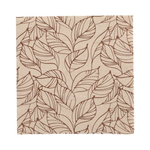 20 Tovaglioli, 3-veli piegato per 4 33 c m x 33 cm naturale "Shapes of Leaves" re