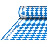 Tovaglia in rotolo 25 m x 1,18 m , effetto tessuto, cartasecco decoro ''Blu bavarese''