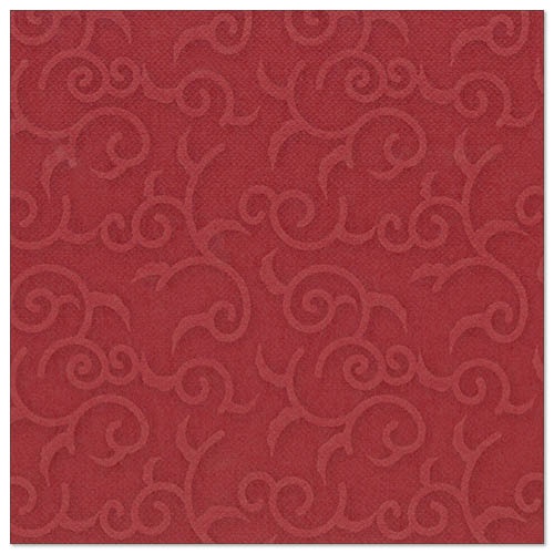 50 Tovaglioli cm 40x40, ''ROYAL Collection'' piega 1/4, decoro  ''Casali'' bordeaux