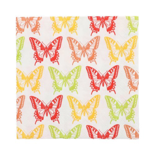 20 Tovaglioli, 3-veli piegato per 4 33 c m x 33 cm "Butterflies"