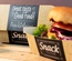 50 Scatola per hamburger, cartoncino "pu re" 9 cm x 15,5 cm x 15,5 cm "Good Food"