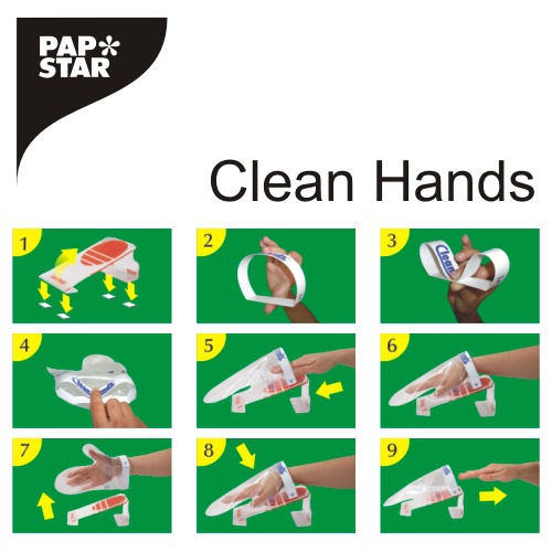 Clean Hands Base Kit con base di acciaio inox 11,5 cm x 12,7 cm x 22 cm argento