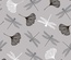 20 Tovaglioli, 3-veli piegato per 4 40 c m x 40 cm grigio "Ginko"