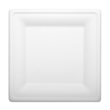 12 Piatti in canna da zucchero ''PURE'' rettangolari 20 cm x 20 cm bianco