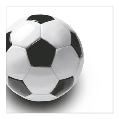 50 Tovaglioli cm 33x33, 3-veli piega 1/4 decoro ''Soccer ''