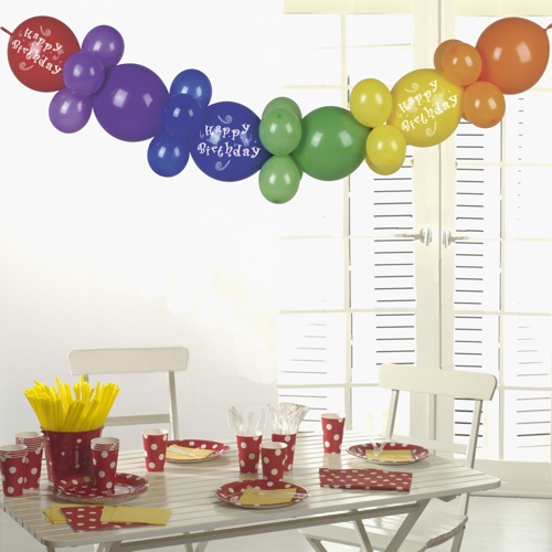 Ghirlanda di palloncini 2 m ''Happy Birthday''