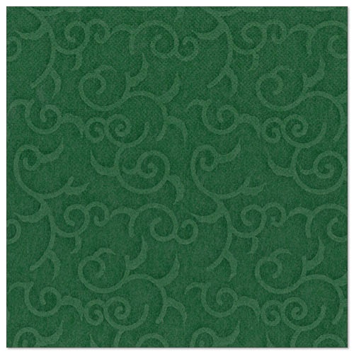 50 Tovaglioli cm 40x40, ''ROYAL Collection'' piega 1/4, decoro  ''Casali'' verde scuro