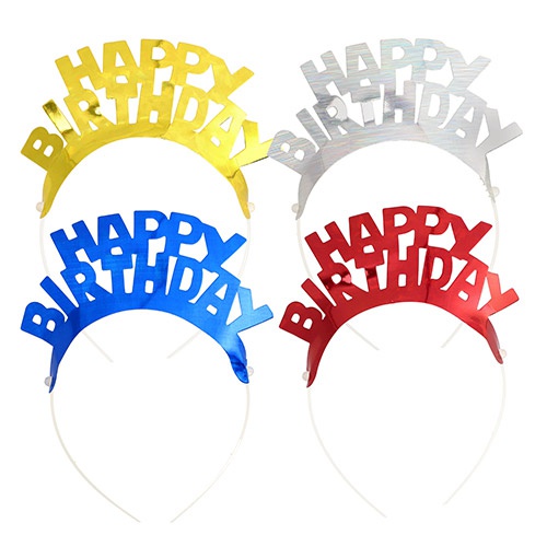 4 Cerchielli colori assortiti ''Happy Birthday''