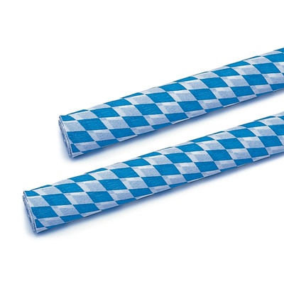 Carta crespa non infiammabile in rotolo 10 m x 50 cm ''Blu bavarese''