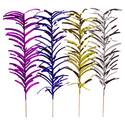 100 Stecchini per party 20 cm ''Palm Leaf'' colori assortiti