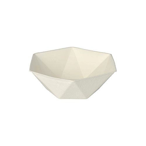 12 Vassoi canna da zucchero "pure" esago nale 400 ml 5 cm x 16 cm x 14 cm bianco