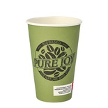 50 Bicchieri di carta "pure" 0,3 l Ø 8 c m · 11,7 cm verde "Pure Joy"