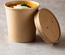 25 Coperchio per tazze da zuppa, cartonc ino rotondo Ø 11,5 cm · 1,6 cm marrone