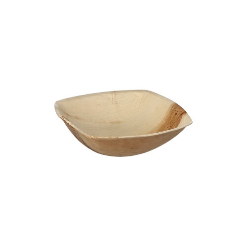 25 Vassoi Foglie di palma "pure" 200 ml 4 cm x 14 cm x 14 cm naturale "QUADRATO"