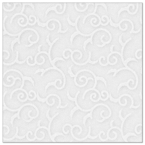 50 Tovaglioli cm 40x40, ''ROYAL Collection'' piega 1/4, decoro  ''Casali'' bianco