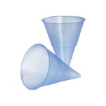1000 Bicchiere a cono PP, 115 ml capacità, Ø 7,03 cm · 9,5 cm blu Cono blu