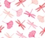 20 Tovaglioli, 3-veli piegato per 4 40 c m x 40 cm rosa "Ginko"