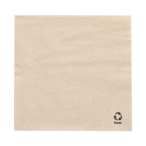 500 Tovaglioli, 1-velo piegato per 4 33 cm x 33 cm naturale realizzato con carta