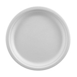 50 Piatti in canna da zucchero ''PURE'' senza scomparti Ø 23 cm · 2 cm bianco
