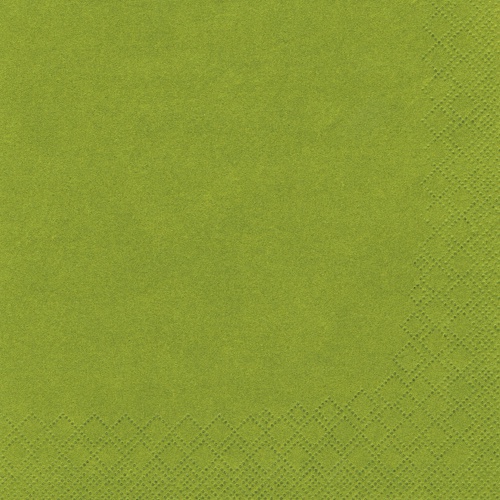 250 Tovaglioli cm 33x33, 3-veli piega 1/4  verde oliva