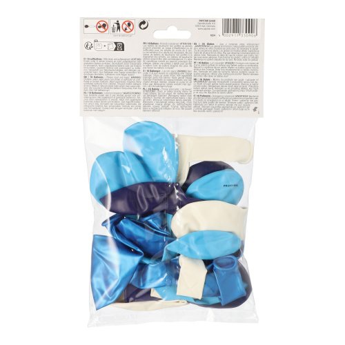 16 Palloncini Ø 25 cm colori assortiti " Blue-Mix"