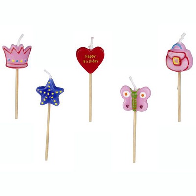 5 Candeline per compleanno 6,5 cm ''Girls''