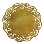 4 Sottotorta rotondi Ø 36 cm oro