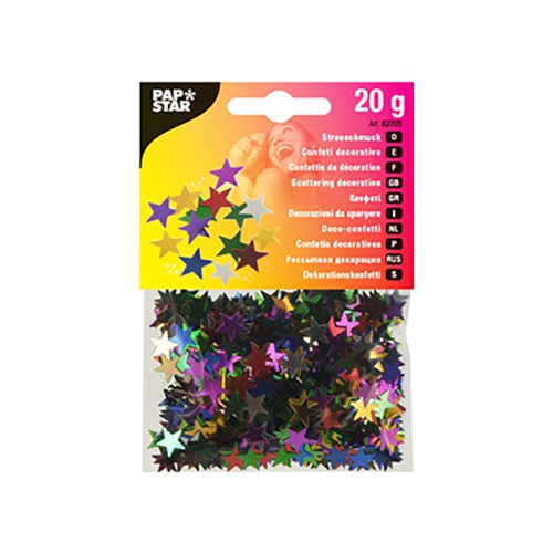 Coriandoli decorativi di plastica Ø 1 cm colori assortiti ''Stars'' 20 gr.