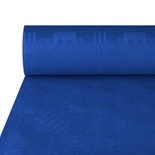 Tovaglia di carta in rotolo 50 m x 1 m con goffratura damascata  blu scuro